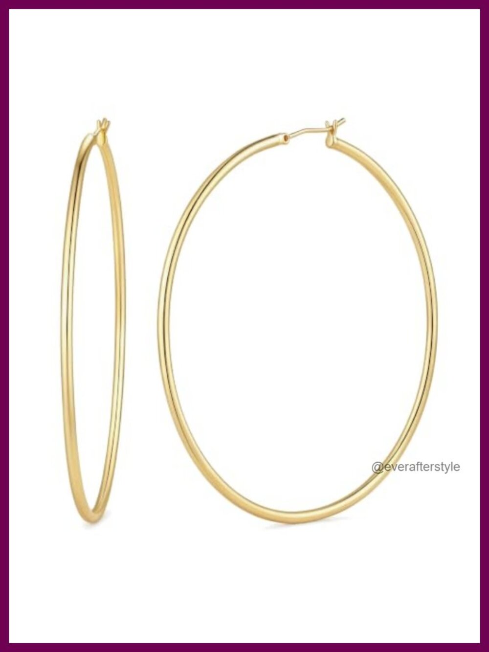 14K Gold Plated Thin Huggie Hoop Earrings for Women 20-70mm Lightweight